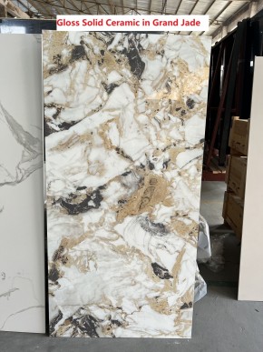 Стол ACERRA NEW 160 GLOSS GRAND JADE SOLID CERAMIC/ каркас цвета шампань, ®DISAUR в Талице - talica.ok-mebel.com | фото 6