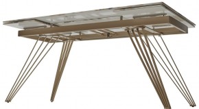 Стол ACERRA NEW 160 GLOSS GRAND JADE SOLID CERAMIC/ каркас цвета шампань, ®DISAUR в Талице - talica.ok-mebel.com | фото 9