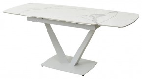 Стол ALATRI 120 GLOSS STATUARIO WHITE SOLID CERAMIC / WHITE, ®DISAUR в Талице - talica.ok-mebel.com | фото 5
