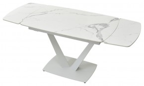 Стол ALATRI 120 GLOSS STATUARIO WHITE SOLID CERAMIC / WHITE, ®DISAUR в Талице - talica.ok-mebel.com | фото 6