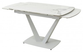 Стол ALATRI 120 GLOSS STATUARIO WHITE SOLID CERAMIC / WHITE, ®DISAUR в Талице - talica.ok-mebel.com | фото 8
