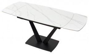 Стол ALATRI 120 MATT WHITE MARBLE SOLID CERAMIC / BLACK, ®DISAUR в Талице - talica.ok-mebel.com | фото 4