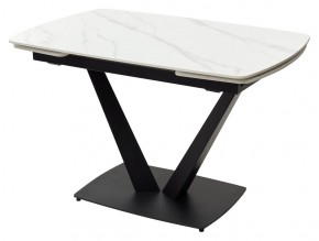 Стол ALATRI 120 MATT WHITE MARBLE SOLID CERAMIC / BLACK, ®DISAUR в Талице - talica.ok-mebel.com | фото 7