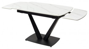 Стол ALATRI 120 MATT WHITE MARBLE SOLID CERAMIC / BLACK, ®DISAUR в Талице - talica.ok-mebel.com | фото 9