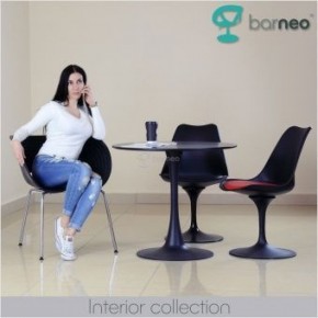 Стол Barneo T-3 Tulip style (RAL9017 черный, D100) в Талице - talica.ok-mebel.com | фото 2