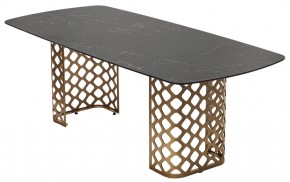 Стол CHIAVARI 220 KL-116 Черный мрамор матовый, итальянская керамика / бронзовый, ®DISAUR в Талице - talica.ok-mebel.com | фото 7