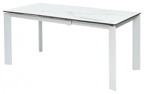 Стол CORNER 120 HIGH GLOSS STATUARIO керамика, стекло/ белый каркас, ®DISAUR в Талице - talica.ok-mebel.com | фото 5