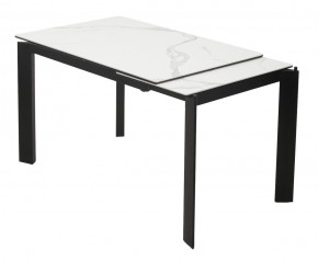 Стол CORNER 120 HIGH GLOSS STATUARIO керамика, стекло/ черный каркас, ®DISAUR в Талице - talica.ok-mebel.com | фото 3