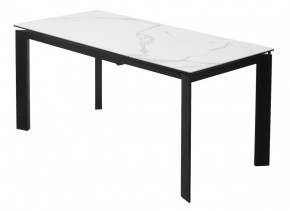 Стол CORNER 120 HIGH GLOSS STATUARIO керамика, стекло/ черный каркас, ®DISAUR в Талице - talica.ok-mebel.com | фото 6