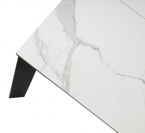 Стол CORNER 120 HIGH GLOSS STATUARIO керамика, стекло/ черный каркас, ®DISAUR в Талице - talica.ok-mebel.com | фото 8