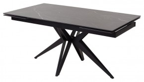 Стол FORIO 160 MATT BLACK MARBLE SOLID CERAMIC / BLACK, ®DISAUR в Талице - talica.ok-mebel.com | фото 1