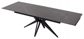 Стол FORIO 160 MATT BLACK MARBLE SOLID CERAMIC / BLACK, ®DISAUR в Талице - talica.ok-mebel.com | фото 5