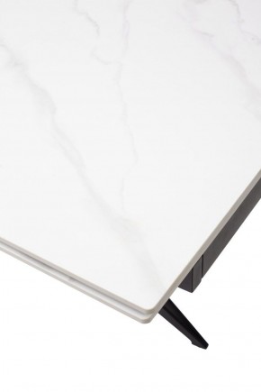 Стол FORIO 160 MATT WHITE MARBLE SOLID CERAMIC / BLACK, ®DISAUR в Талице - talica.ok-mebel.com | фото 9