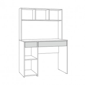 Стол компьютерный 12.77 F Комфорт (Белый РЕ шагрень) в Талице - talica.ok-mebel.com | фото 4