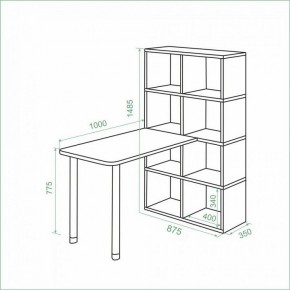 Стол компьютерный Bartolo в Талице - talica.ok-mebel.com | фото 3