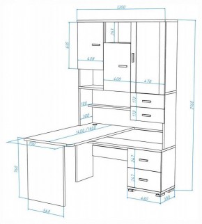 Стол компьютерный Домино СР-620-160 в Талице - talica.ok-mebel.com | фото 2