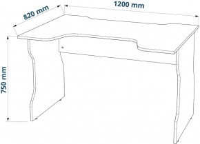 Стол компьютерный ВАРДИГ K1 120x82, антрацит/фиолетовый в Талице - talica.ok-mebel.com | фото 3