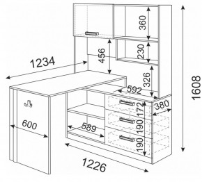 Стол компьютерный ВОЛКЕР М07 (ЯШС) в Талице - talica.ok-mebel.com | фото 3