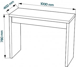 Стол косметический Энкель 100 белый в Талице - talica.ok-mebel.com | фото 2