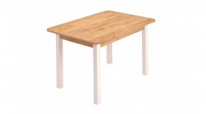 Стол ЛДСП (опоры белые) дуб вотан в Талице - talica.ok-mebel.com | фото