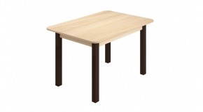 Стол ЛДСП (опоры черные) ясень шимо светлый в Талице - talica.ok-mebel.com | фото