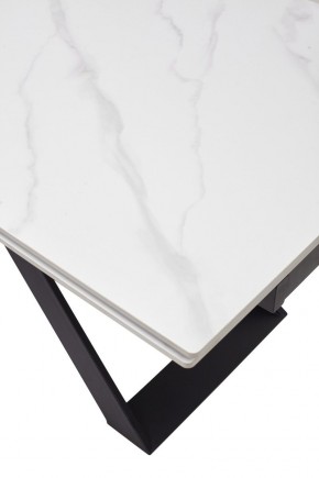 Стол LIVORNO 180 MATT WHITE MARBLE SOLID CERAMIC / BLACK, ®DISAUR в Талице - talica.ok-mebel.com | фото 9