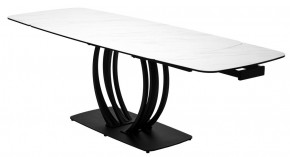 Стол MATERA 160 MARBLES KL-99 Белый мрамор матовый, итальянская керамика/ черный каркас, ®DISAUR в Талице - talica.ok-mebel.com | фото 8