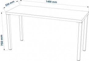 Стол письменный Ингар 2/ТТ 140x75x55, дуб беленый/белый в Талице - talica.ok-mebel.com | фото 3