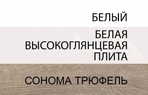 Стол письменный /TYP 80, LINATE ,цвет белый/сонома трюфель в Талице - talica.ok-mebel.com | фото 4