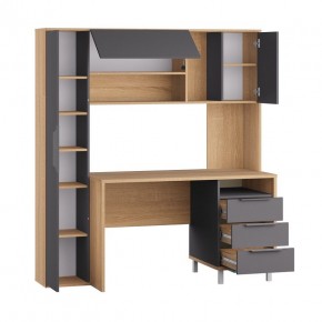 Стол рабочий 12.95 N Комфорт (Дуб сонома, Темно - серый U2601) в Талице - talica.ok-mebel.com | фото 2