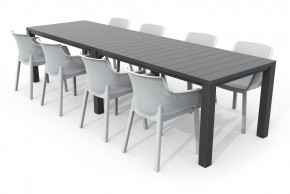 Стол раскладной Джули (Julie Double table 2 configurations) Графит в Талице - talica.ok-mebel.com | фото 7