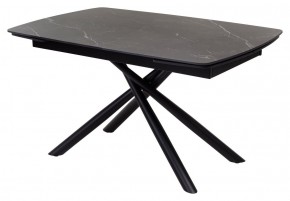 Стол RIVOLI 140 MATT BLACK MARBLE SOLID CERAMIC / BLACK, ®DISAUR в Талице - talica.ok-mebel.com | фото
