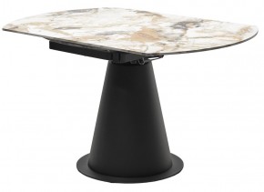 Стол TERAMO 135 GLOSS GRAND JADE SOLID CERAMIC, керамика, поворотн.механизм / Черный каркас, ®DISAUR в Талице - talica.ok-mebel.com | фото 10
