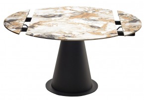 Стол TERAMO 135 GLOSS GRAND JADE SOLID CERAMIC, керамика, поворотн.механизм / Черный каркас, ®DISAUR в Талице - talica.ok-mebel.com | фото 14
