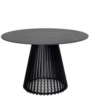 Стол TERNI 120 MATT BLACK MARBLE SOLID CERAMIC Черный мрамор матовый, керамика /Черн.каркас, ®DISAUR в Талице - talica.ok-mebel.com | фото 3