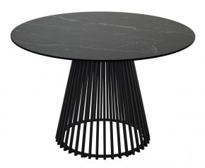 Стол TERNI 120 MATT BLACK MARBLE SOLID CERAMIC Черный мрамор матовый, керамика /Черн.каркас, ®DISAUR в Талице - talica.ok-mebel.com | фото 8