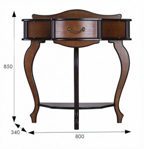 Стол туалетный Джульетта Л в Талице - talica.ok-mebel.com | фото 11