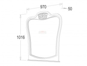 Стол туалетный + Зеркало навесное Ольга-12 (МДФ) в Талице - talica.ok-mebel.com | фото 6