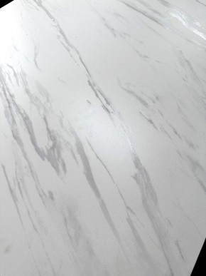 Стол VASTO 180 MARBLES KL-99 Белый мрамор матовый, итальянская керамика/ черный каркас, ®DISAUR в Талице - talica.ok-mebel.com | фото 3