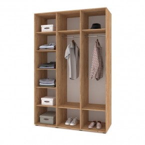 СТОУН С31 Шкаф 3-х створчатый (дуб золотой/графит) в Талице - talica.ok-mebel.com | фото 3