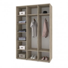 СТОУН С31 Шкаф 3-х створчатый (серый дуб/белый) в Талице - talica.ok-mebel.com | фото 3