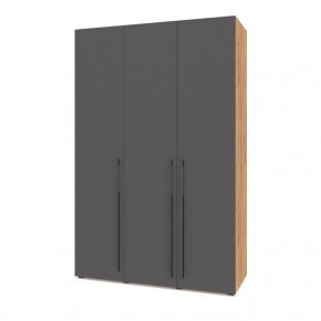 СТОУН С32 Шкаф 3-х створчатый (золотой дуб/графит) в Талице - talica.ok-mebel.com | фото