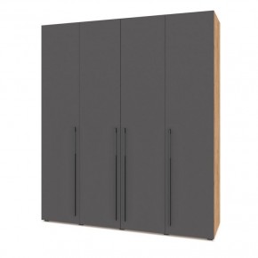 СТОУН С41 Шкаф 4-х створчатый (дуб золотой/графит) в Талице - talica.ok-mebel.com | фото