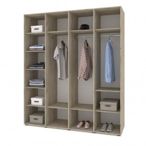 СТОУН С41 Шкаф 4-х створчатый (серый дуб/белый) в Талице - talica.ok-mebel.com | фото 3