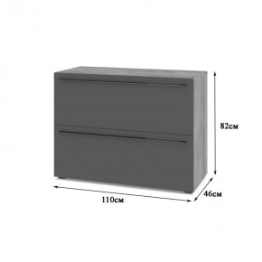 СТОУН С81 Комод (золотой дуб/графит) в Талице - talica.ok-mebel.com | фото 2