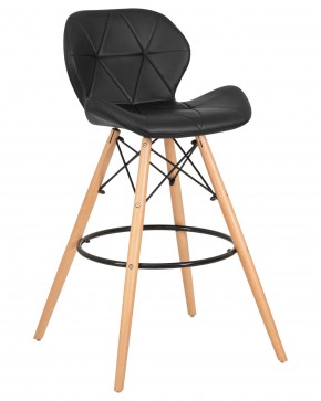 Стул барный DOBRIN BUTTERFLY BAR, ножки светлый бук, цвет чёрный в Талице - talica.ok-mebel.com | фото