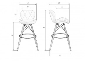 Стул барный DOBRIN BUTTERFLY BAR, ножки светлый бук, цвет кремовый в Талице - talica.ok-mebel.com | фото 5