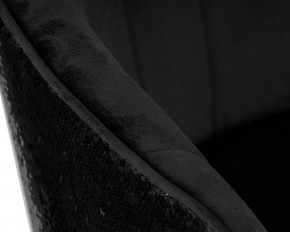 Стул барный DOBRIN DARCY BLACK SHINY, черный велюр с черно-золотыми пайетками в Талице - talica.ok-mebel.com | фото 9