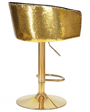 Стул барный DOBRIN DARCY GOLD SHINY, черный велюр с золотыми пайетками в Талице - talica.ok-mebel.com | фото 4