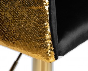 Стул барный DOBRIN DARCY GOLD SHINY, черный велюр с золотыми пайетками в Талице - talica.ok-mebel.com | фото 7
